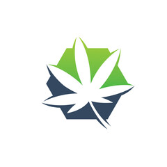 Obraz premium cannabis abstract logo modern style