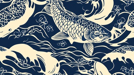 Koi fish pattern