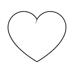 Simple minimalist line art heart design for valentines love romance