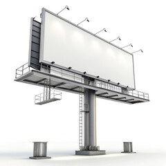 Obraz premium blank billboard on white background