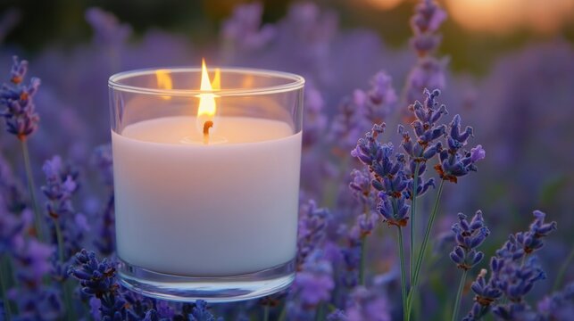 Candle in Lavender - Powered by Adobe