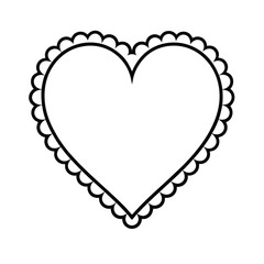 Elegant scalloped lace heart design perfect for valentine s day wedding invitations or romantic projects