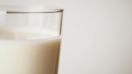 Close-up of milk in a glass