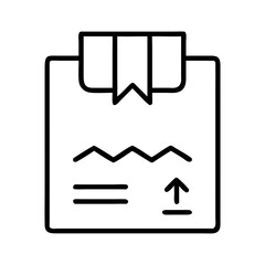 Minimalist shipping label with arrow and decorative ribbon  