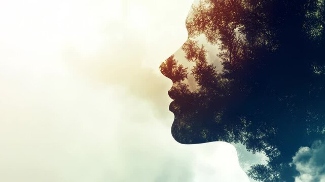 Human and Nature Harmonious Coexistence Artistic Concept Video