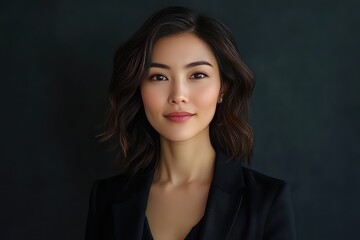 Elegant Japanese sushi presentation on a square black plate