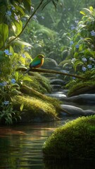 Bird in forest
