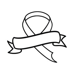 Elegant ribbon banner with customizable text area for design projects