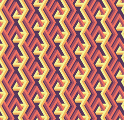 Three-Tone Geometric ZigZag Seamless Pattern -vector eps8
