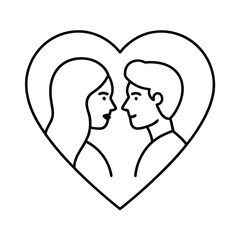 Romantic true love heart design with elegant typography