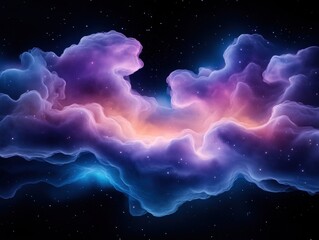 Abstract nebula swirls in cosmic colors