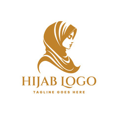 Beauty hijab logo vector