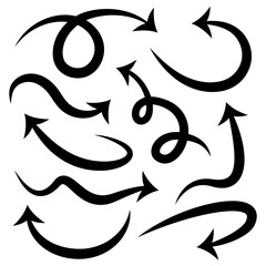 Hand Drawn Arrows Vector Design