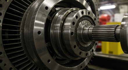 Industrial machine component close up