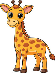 Fototapeta premium Cute Cartoon Giraffe Character Illustration