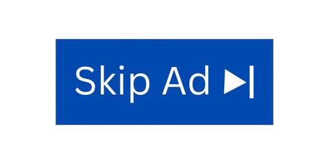 Skip ad button. Skip ads button, skip ad button, Skip ads button for website. Skip ads white transparent button. 