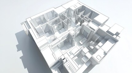 Obraz premium Architectural floor plan of a modern apartment.