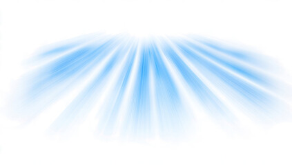 Blue rays of light,  on a transparent background, minimalistic, flat design,