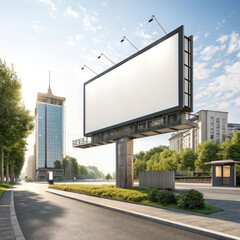 Obraz premium blank billboard on a street