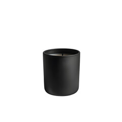 Minimalist Black Matte Candle in Ceramic Cup – Studio Isolated