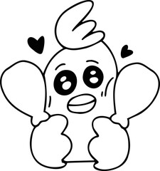 cute chicken vector illustration