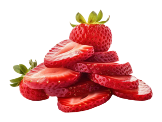 PNG Thinly sliced strawberries strawberry fruit stack.