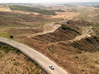 badlands, crotone, calabria, italy