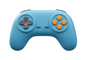 Isolated Blue Game Controller Console Entertainment