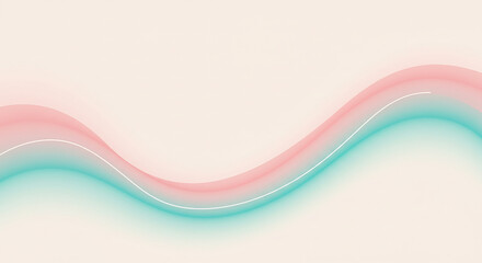Pastel wave pattern with blush and aqua tones, soft abstract flow, minimal background design.