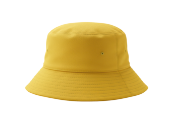 Isolated Stylish Yellow Bucket Hat