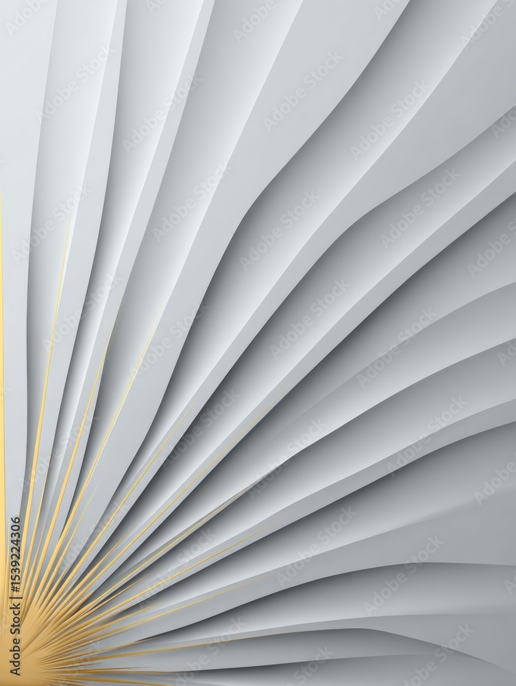 Poster Intricate Paper Cut Sunbeam Pattern With Clean Space Highlighting Layered Design and Subtle Shading