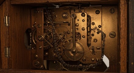 Intricate mechanical device close up