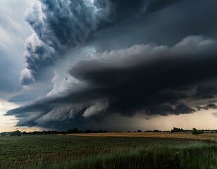 a dark thunderstorm cloud