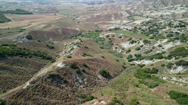 badlands, crotone, calabria, italy