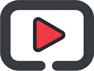 "Video Icon Symbol for UI Interfaces, Movie Apps, and Online Video Sharing Tools"