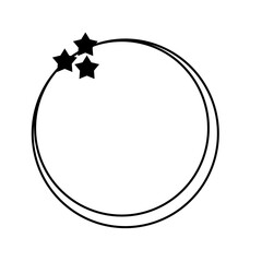 circle frame and sparkle
