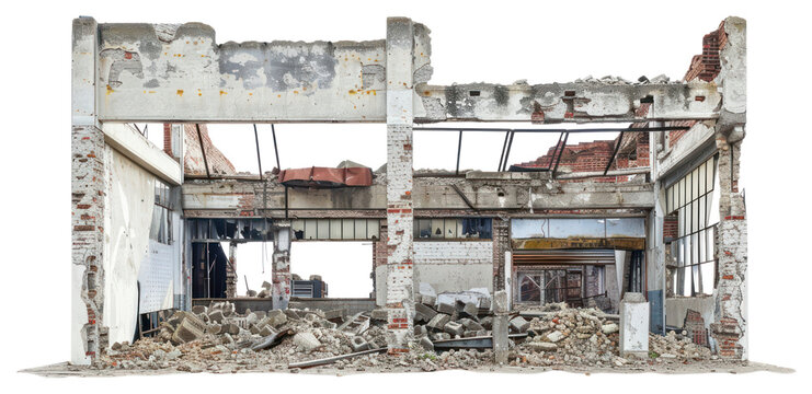 PNG Factory destroyed building demolition person human.