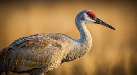 Obraz premium Sandhill crane bird profile wildlife nature photography