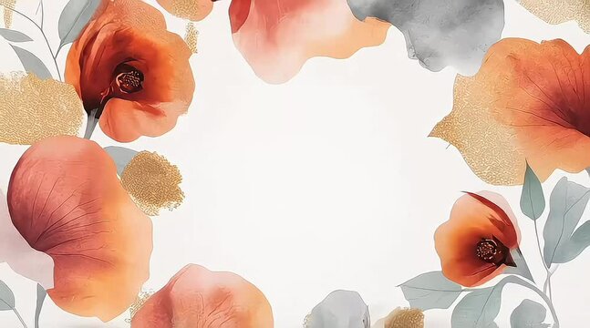 frame made of dried flowers
