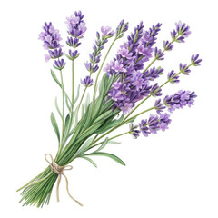 Naklejka premium lavender isolated on white background