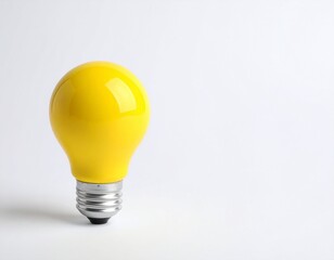 light bulb idea  mockup on white background 