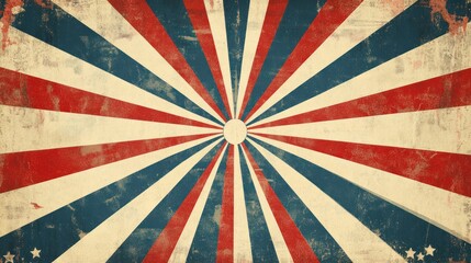 Vintage patriotic sunburst design