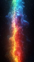 Cosmic rainbow plume in space
