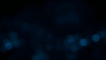 Dark blue bokeh effect with blurred circular light spots, abstract background.