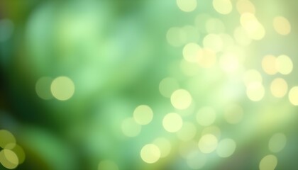 Obraz premium Abstract blurred image of green and yellow bokeh lights.