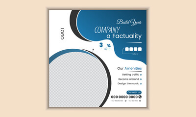 Creative Professional Social media post design with photo place holder