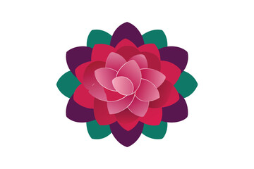 Fototapeta premium Elegant Floral Design Pink Lotus Flower Illustration