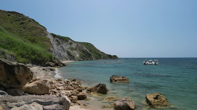 spiaggia dei calanchi, praialonga, crotone, calabria, italy