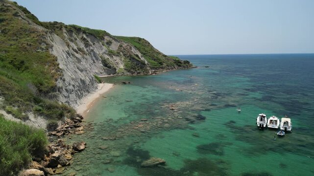 spiaggia dei calanchi, praialonga, crotone, calabria, italy
