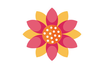 Fototapeta premium Vibrant Floral Design A Colorful Flower Illustration